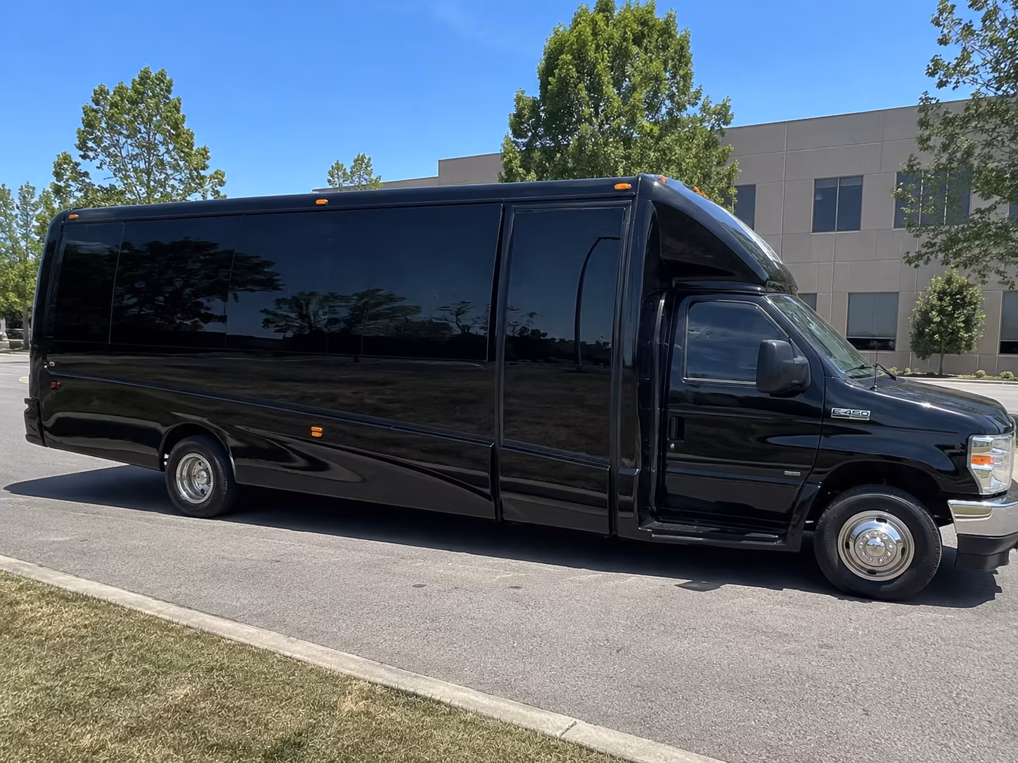 Interior of a party bus rental serving Las Vegas