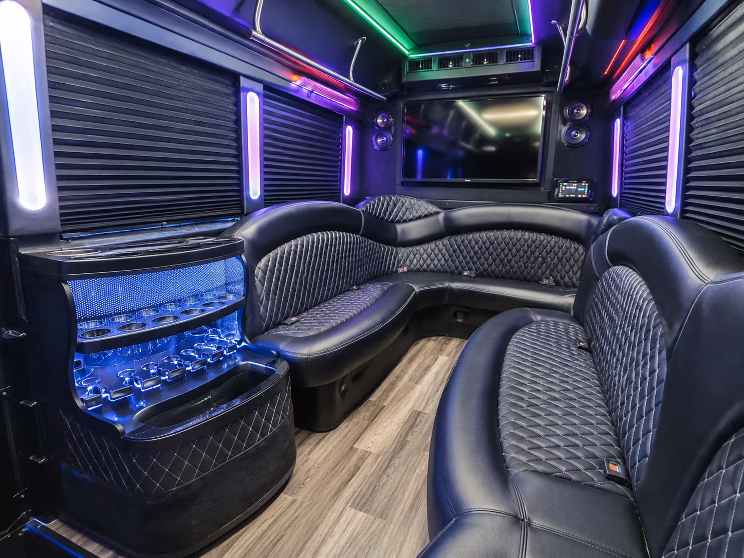 Las Vegas Bachelor & Bachelorette Transportation party bus exterior