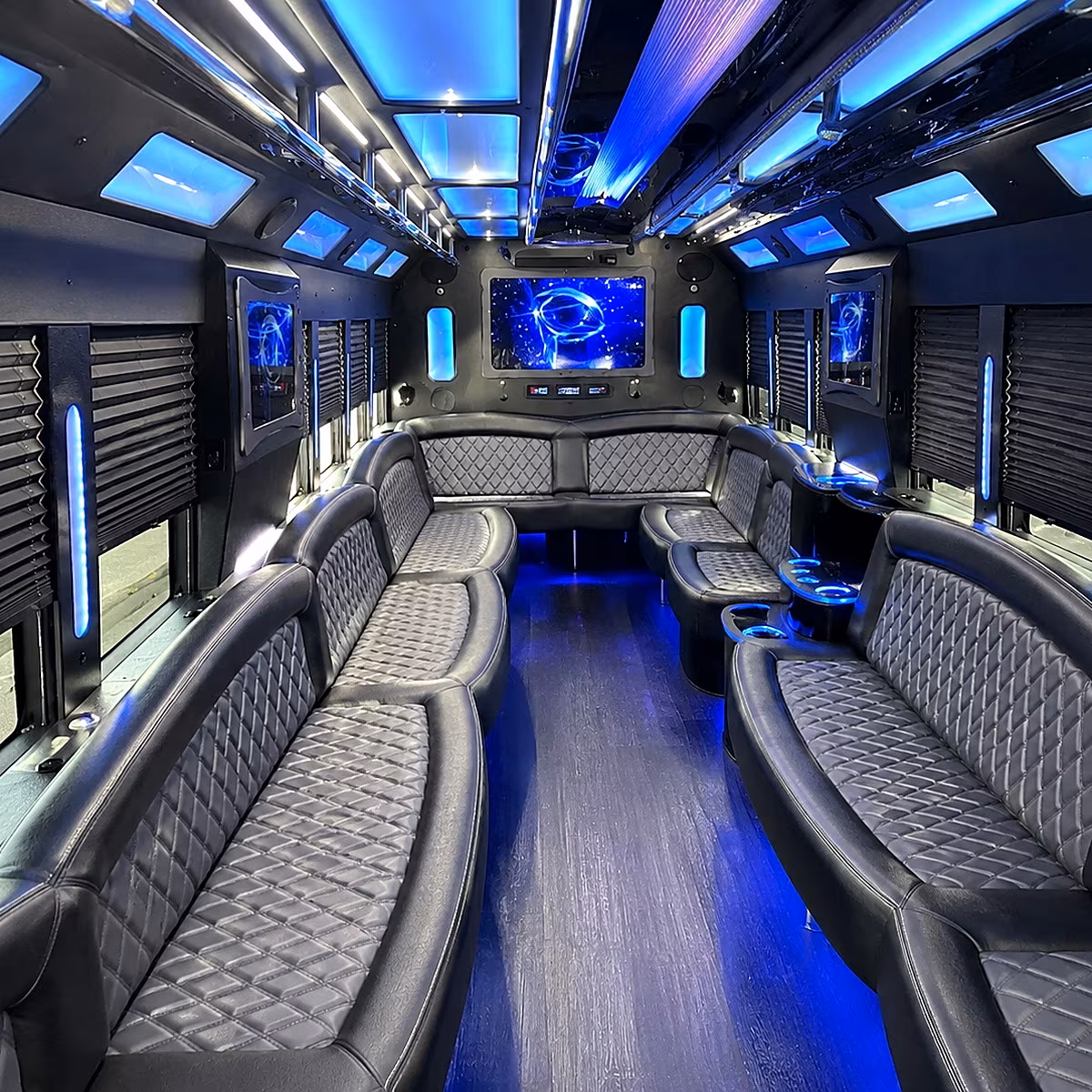 Las Vegas Concert & Music Festival Transportation party bus interior