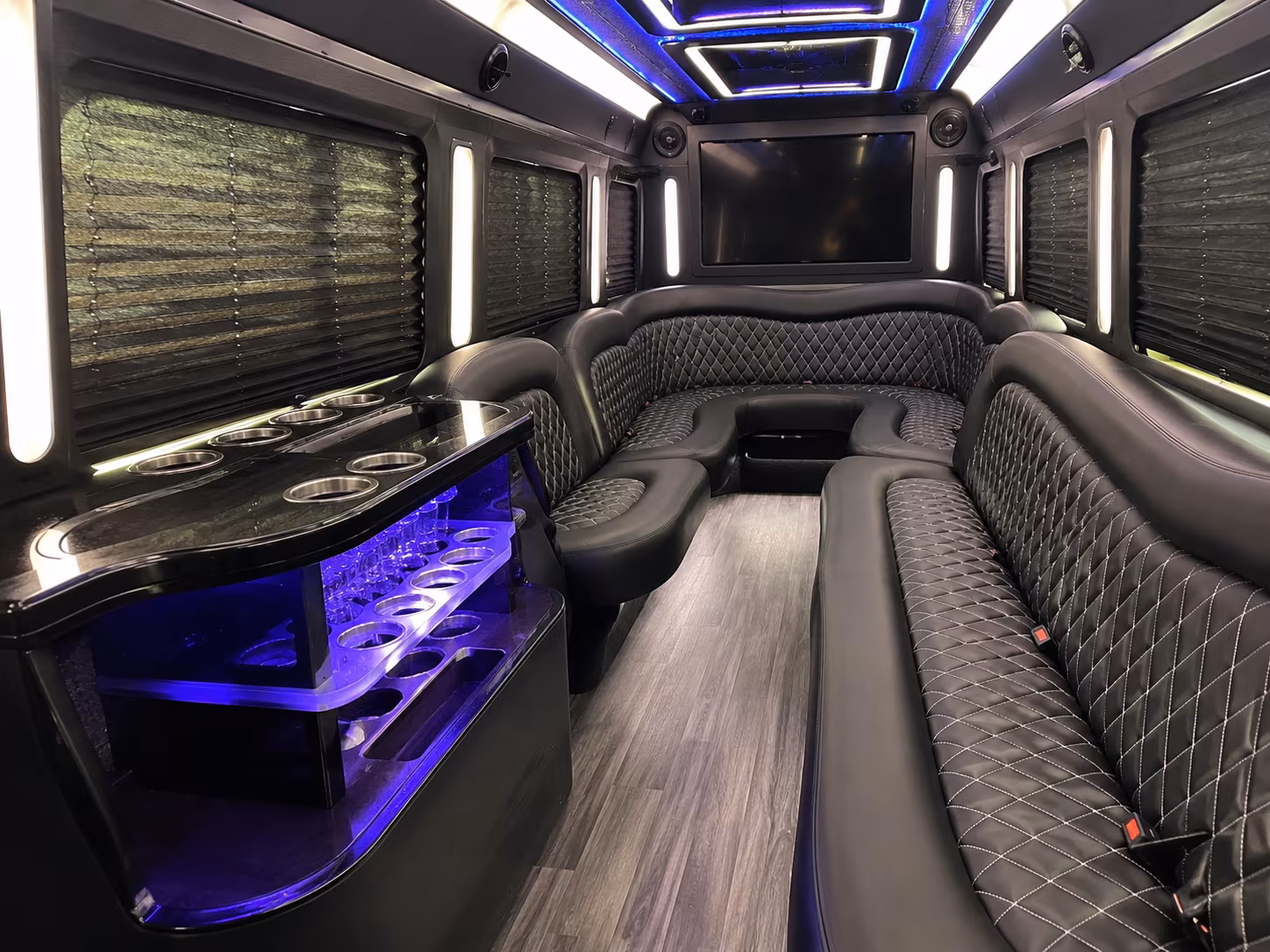 Las Vegas Sporting Event Transportation party bus exterior