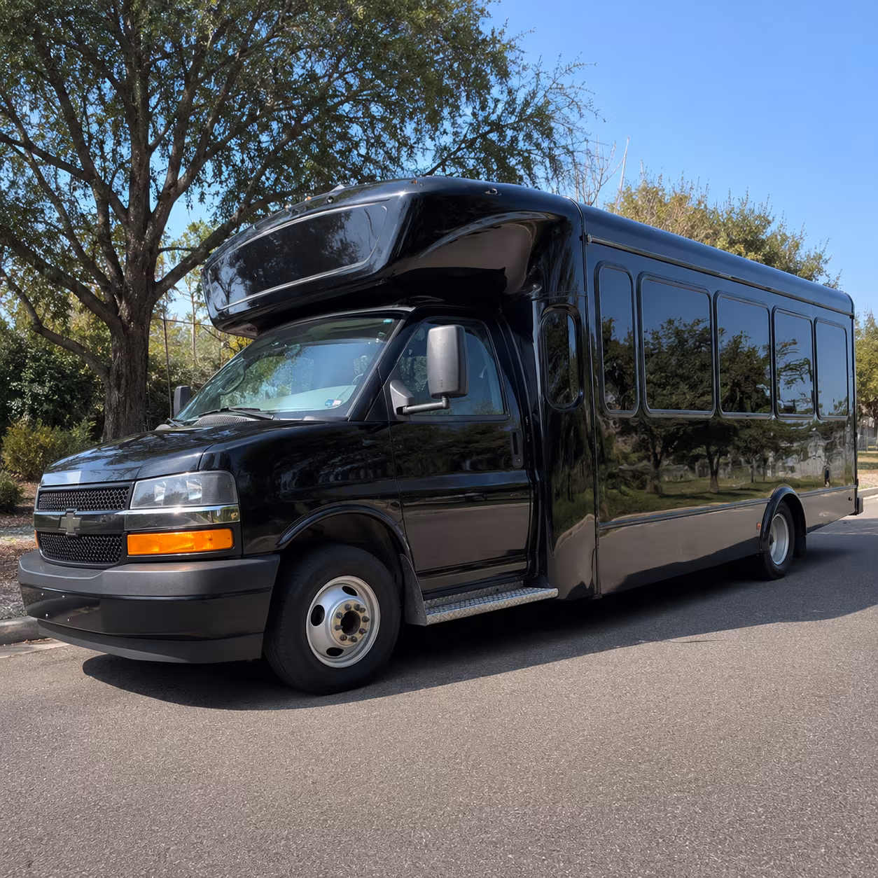 Las Vegas Sporting Event Transportation party bus exterior