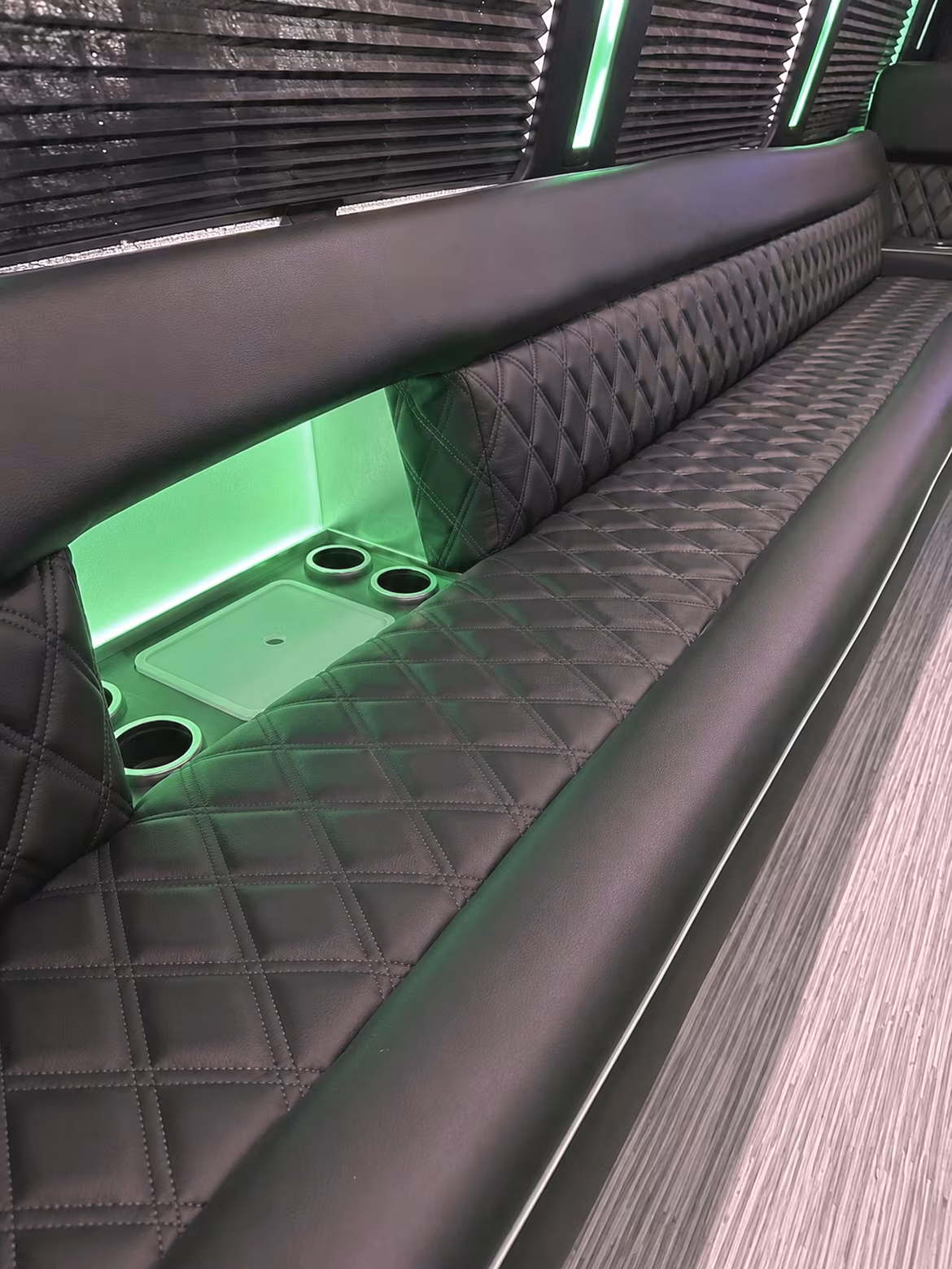 Las Vegas Wedding Transportation party bus interior