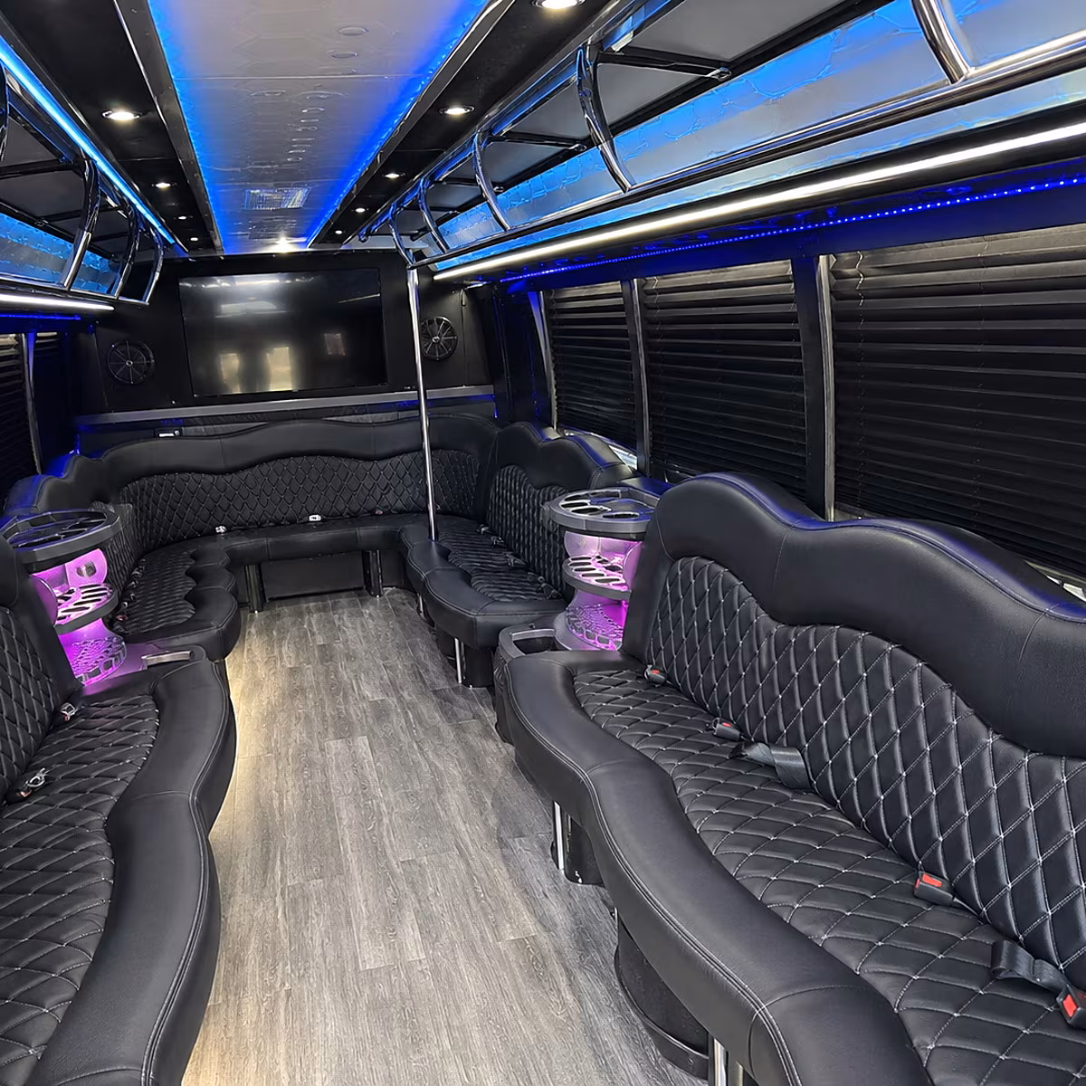 Las Vegas Winery Tour & Pub Crawl Transportation party bus interior